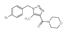 [1-[(4-bromophenyl)methyl]-5-methyltriazol-4-yl]-morpholin-4-ylmethanone结构式