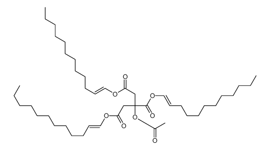 tris(dodec-1-enyl) 2-acetyloxypropane-1,2,3-tricarboxylate Structure