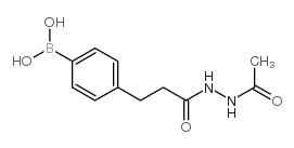 (4-(3-(2-Acetylhydrazinyl)-3-oxopropyl)phenyl)boronic acid structure