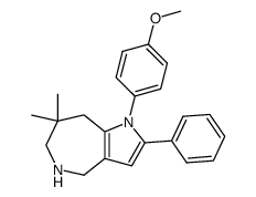 1-(4-Methoxy-phenyl)-7,7-dimethyl-2-phenyl-1,4,5,6,7,8-hexahydro-pyrrolo[3,2-c]azepine结构式