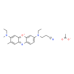 7-[(2-cyanoethyl)ethylamino]-3-(ethylmethylamino)-2-methylphenoxazin-5-ium acetate Structure