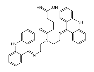 N',N'-bis[2-(acridin-9-ylamino)ethyl]pentanediamide结构式