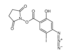 (2,5-dioxopyrrolidin-1-yl) 4-azido-2-hydroxy-5-iodobenzoate Structure