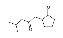 2-(4-methyl-2-oxopentyl)cyclopentanone结构式