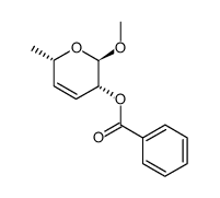 Methyl-2-O-benzoyl-3,4,6-tridesoxy-β-D-erythro-hex-3-enopyranosid Structure