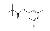 2,2,-dimethyl-propionic acid 3-bromo-5-methyl-phenyl ester Structure