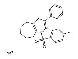sodium salt of α-(cyclohepten-1-yl)-acetophenone N-tosylhydrazone Structure