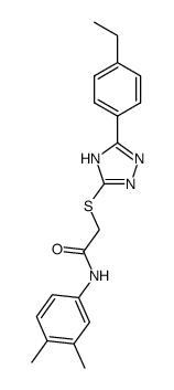 N-(3,4-Dimethyl-phenyl)-2-[5-(4-ethyl-phenyl)-4H-[1,2,4]triazol-3-ylsulfanyl]-acetamide结构式