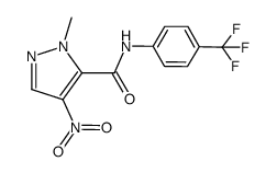 2-methyl-4-nitro-2H-pyrazole-3-carboxylic acid (4-trifluoromethyl-phenyl)-amide结构式