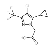 [4-Chloro-5-cyclopropyl-3-(trifluoromethyl)-1H-pyrazol-1-yl]acetic acid Structure