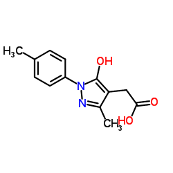 (5-HYDROXY-3-METHYL-1-P-TOLYL-1H-PYRAZOL-4-YL)-ACETIC ACID Structure