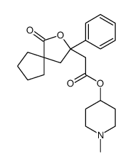 (1-methylpiperidin-4-yl) 2-(1-oxo-3-phenyl-2-oxaspiro[4.4]nonan-3-yl)acetate结构式
