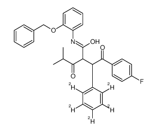 2-[2-(4-fluorophenyl)-2-oxo-1-(2,3,4,5,6-pentadeuteriophenyl)ethyl]-4-methyl-3-oxo-N-(2-phenylmethoxyphenyl)pentanamide Structure