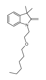 1-(2-hexoxyethyl)-3,3-dimethyl-2-methylideneindole Structure