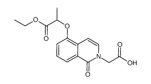 2-(5-((1-ethoxy-1-oxopropan-2-yl)oxy)-1-oxoisoquinolin-2(1H)-yl)acetic acid结构式
