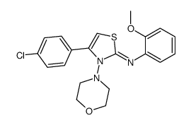 4-(4-chlorophenyl)-N-(2-methoxyphenyl)-3-morpholin-4-yl-1,3-thiazol-2-imine Structure