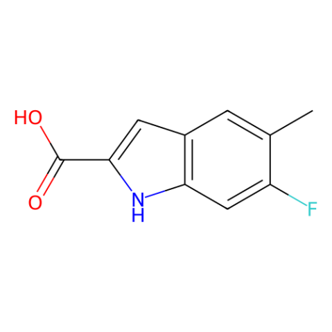 6-fluoro-5-methylindole-2-carboxylic acid结构式