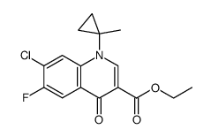ethyl 7-chloro-6-fluoro-1,4-dihydro-1-(1-methylcyclopropyl)-4-oxo-3-quinolinecarboxylate结构式