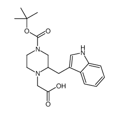 2-[2-(1H-indol-3-ylmethyl)-4-[(2-methylpropan-2-yl)oxycarbonyl]piperazin-1-yl]acetic acid结构式