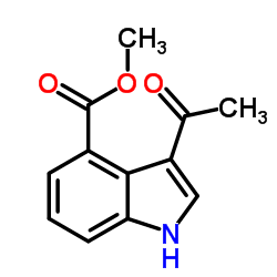 Methyl 3-acetyl-1H-indole-4-carboxylate结构式