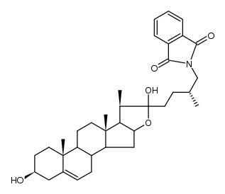 27-Phthalimido-3β,22-dihydroxy-25α-furosten-(5) Structure