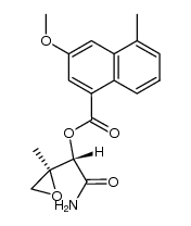 (2S,3S)-3,4-epoxy-2-(3-methoxy-5-methyl-1-naphthoyloxy)-3-methylbutanamide Structure