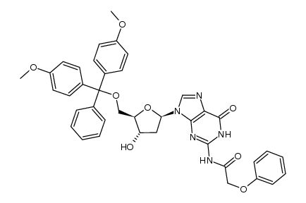 5'-O-dimethoxytrityl-N2-phenoxyacetyl-2'-deoxyguanosine结构式