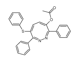 4-acetoxy-7-phenylthio-3,8-diphenyl-1,2-diazocine Structure