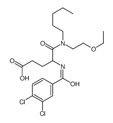 4-[(3,4-dichlorobenzoyl)amino]-5-[2-ethoxyethyl(pentyl)amino]-5-oxopentanoic acid Structure