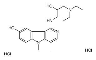 1-[[3-(diethylamino)-2-hydroxypropyl]amino]-4,5-dimethylpyrido[4,3-b]indol-8-ol,dihydrochloride Structure