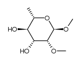 Methyl-(6-desoxy-2-O-methyl-α-L-mannopyranosid)结构式