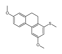 3,7-dimethoxy-1-methylsulfanyl-9,10-dihydrophenanthrene结构式