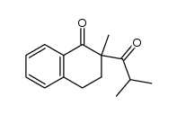 6-isobutyryl-6-methyl-2,3-benzocyclohex-2-en-1-one Structure