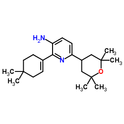 2-(4,4-Dimethyl-1-cyclohexen-1-yl)-6-(2,2,6,6-tetramethyltetrahydro-2H-pyran-4-yl)-3-pyridinamine结构式