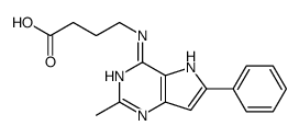 4-[(2-methyl-6-phenyl-5H-pyrrolo[3,2-d]pyrimidin-4-yl)amino]butanoic acid结构式