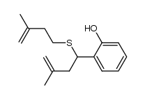 2-[3-methyl-1-(3-methyl-3-butenylthio)-3-butenyl]phenol Structure
