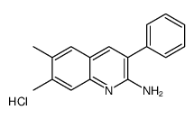 2-Amino-6,7-dimethyl-3-phenylquinoline hydrochloride Structure