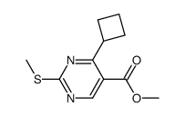 methyl 4-cyclobutyl-2-(methylthio)pyrimidine-5-carboxylate结构式