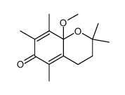 8a-methoxy-2,2,5,7,8-pentamethylchroman-6-one Structure