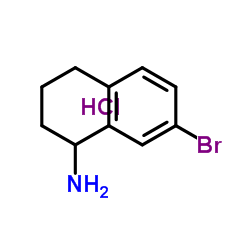 7-Bromo-1,2,3,4-tetrahydronaphthalen-1-amine hydrochloride Structure