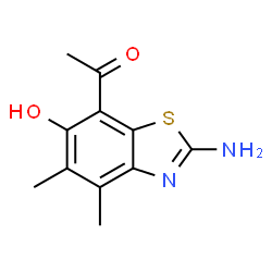 Ethanone,1-(2-amino-6-hydroxy-4,5-dimethyl-7-benzothiazolyl)- Structure