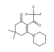 5,5-dimethyl-3-piperidino-2-trifluoroacetylcyclohex-2-en-1-one Structure