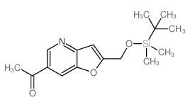 1-(2-((tert-Butyldimethylsilyloxy)methyl)furo[3,2-b]pyridin-6-yl)ethanone structure