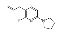 3-Allyl-2-fluoro-6-(pyrrolidin-1-yl)pyridine结构式