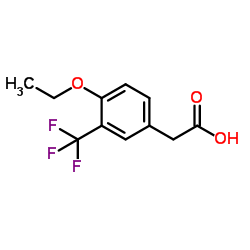 4-Ethoxy-3-(trifluoromethyl)phenylacetic acid结构式