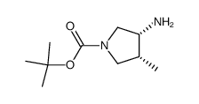 tert-butyl (3R,4R)-3-amino-4-Methylpyrrolidine-1-carboxylate structure