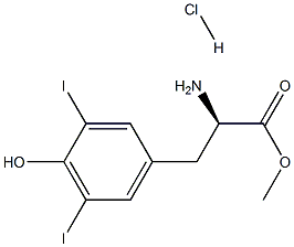 D-Tyrosine,3,5-diiodo-,Methyl ester,hydrochloride Structure