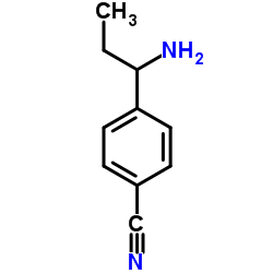 4-(1-Aminopropyl)benzonitrile结构式