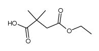 4-ethoxy-2,2-dimethyl-4-oxobutanoic acid结构式