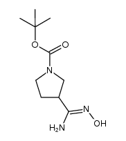 1-Boc-3-(N-hydroxycarbamimidoyl)-pyrrolidine structure